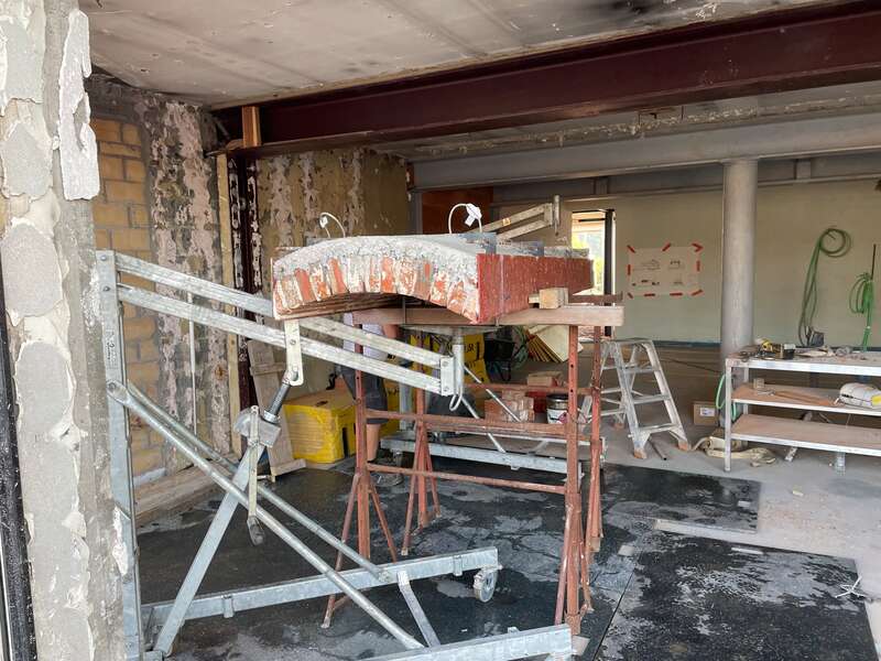 Vermeersch-rustieke-gewelven-verbouwing-plaatsing-booggewelf-fijnewaalformaat-prefab -  - Inkom Beenhouwerij
